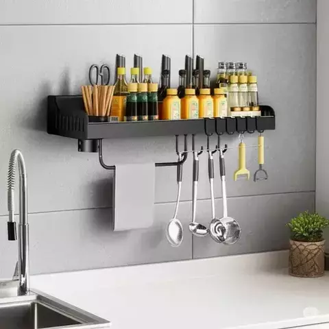 Organizador Cocina De Pared Multifunción Colgante Metálico