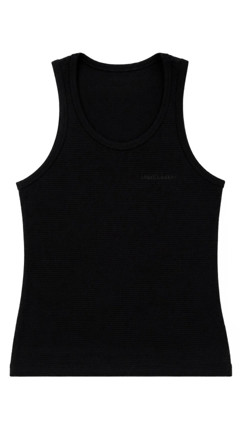 Tank Top Waffle Black