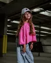 Cropped Oversized Premium - Rosa/Lilás - comprar online