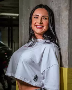 Cropped Oversized Premium - Branco/Vermelho - comprar online