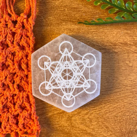 Placa de Selenita Metatron 6,5cm