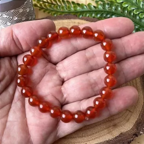 Pulseira de Ágata de Fogo - Flexibilidade e Vitalidade