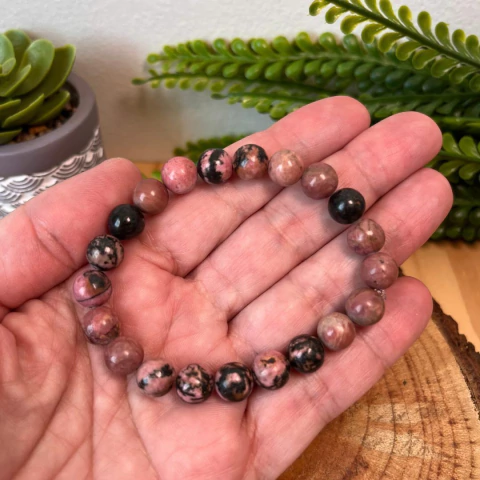 Pulseira de Rodonita - Cura Emocional