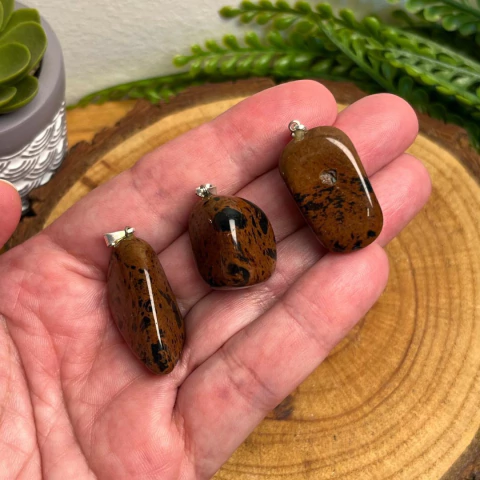 Pingente Obsidiana Mogno - Escudo Energético