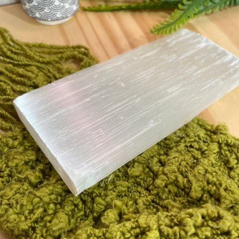 Placa de Selenita - Limpeza Energética - 360 a 380 g