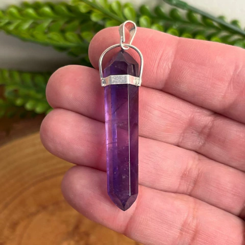 Pingente Biterminado de Ametista - Pedra Natural