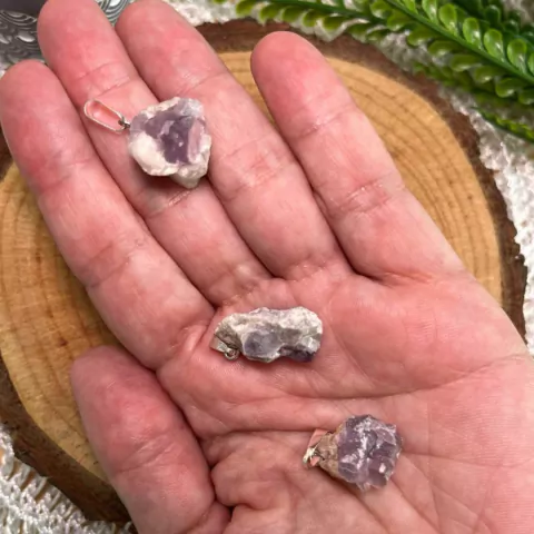 Pingente de Mica Rosa - Conexão com Anjos