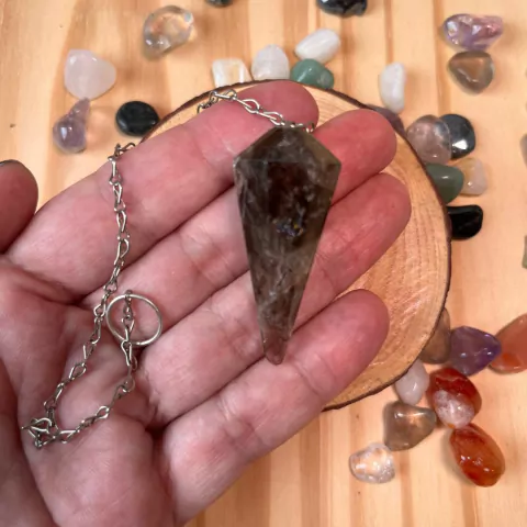 Pêndulo de Quartzo Fumê - Pedra Natural