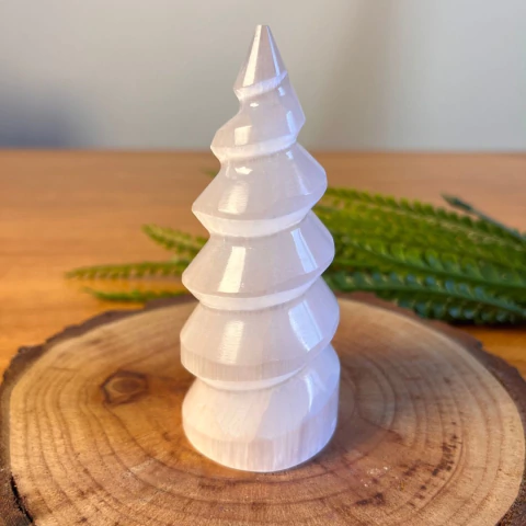 Torre Espiral de Selenita 10cm