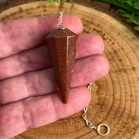 Pêndulo de Quartzo Morango - Pedra Natural