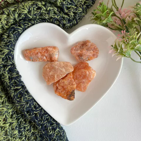 Calcita Laranja Bruta - 16 a 35 g