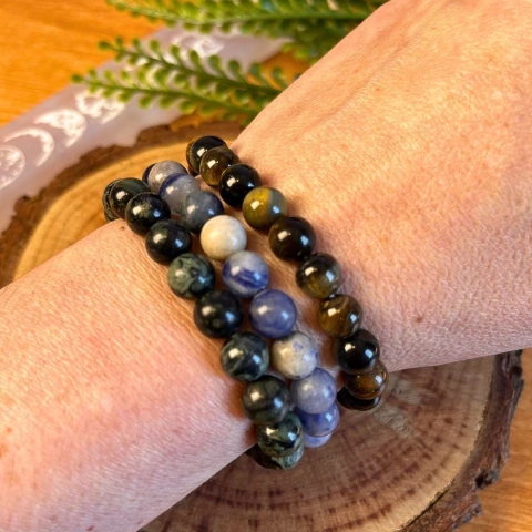 Mix de Pulseiras Foco e Clareza Mental - Pedras Naturais