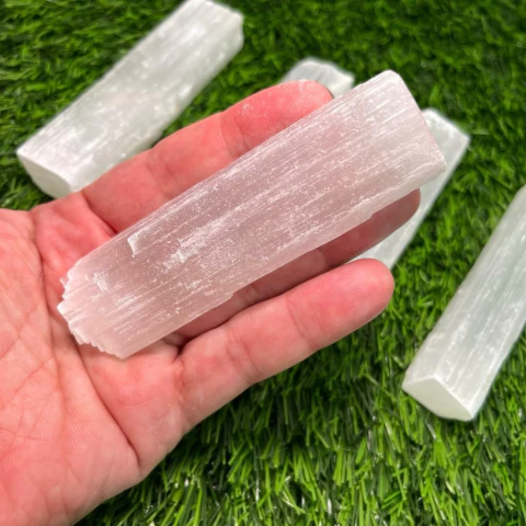 Bastão de Selenita Branca - Limpeza Energética - 10 cm