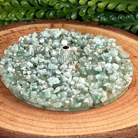 Incensário Pedra - Quartzo Verde