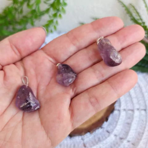 Pingente de Ametista Rolado - Transmutação