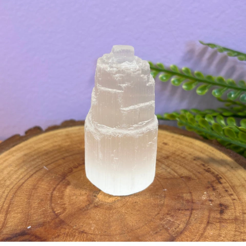 Torre de Selenita - 6 cm - Limpeza Energética