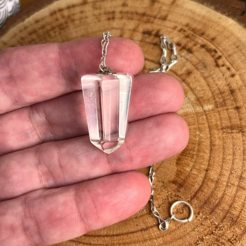 Pêndulo Ponta de Cristal Natural - comprar online