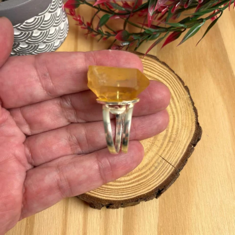 Anel de Pedra Lemurian Laranja