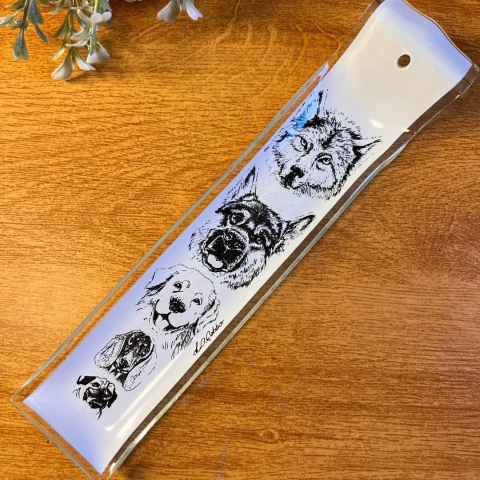 Incensário Cachorros Vidro