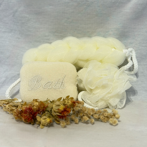 SET ESPONJAS DE BAÑO