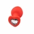 Plug Anal Aveludado em Coração - Tamanho P, M e G - M - Vermelho (001121-7) - comprar online