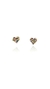 Brinco Coração Com Zircônias Coloridas Banhado em Ouro 18k - comprar online
