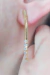 Brinco de Fita com Zircônias na Ponta Banhado em Ouro 18k - Casa de Mulher Cosméticos