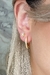 Brinco Triangular Médio com Zircônia Banhado em Ouro 18k - comprar online