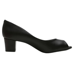 BEIRA RIO SAPATO PEEP TOE SALTO MEDIO
