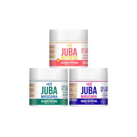 Kit Widi Care Juba - Butter Oil + Máscara Reconstrutora + Máscara Hidro Nutritiva
