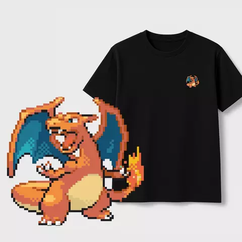 Remera Pokemon - 006 Charizard | Edición Pixel Art - comprar online