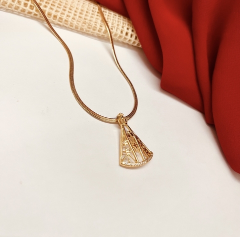Corrente laminada com pingente nossa senhora Aparecida - comprar online