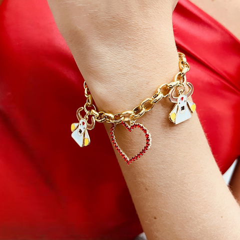 Pulseira boi garantido com 3 pingentes - comprar online