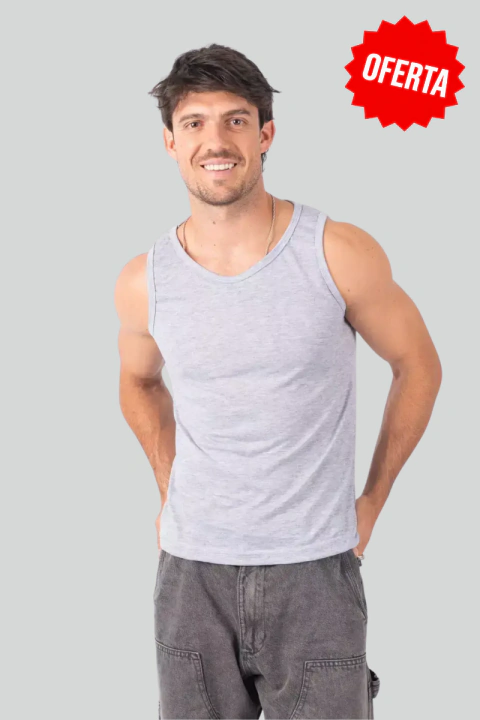 MUSCULOSA 100% SUBLIMABLE GRIS TALLE S Y M