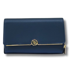 Carteira Pavão de Ouro Azul 2 em 1– Corrente Dourada - Estilo Bag