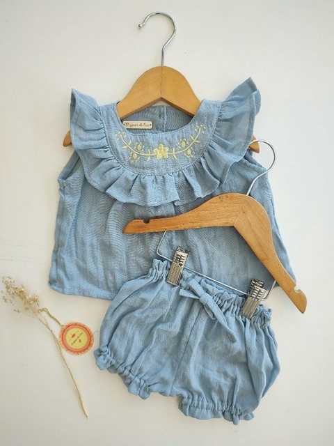 Camisola + Bombachudo (Celeste) - comprar online