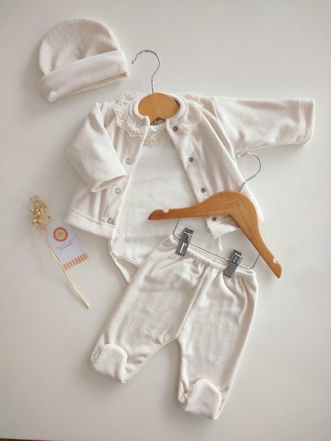 Conjunto plush broderie natural - comprar online