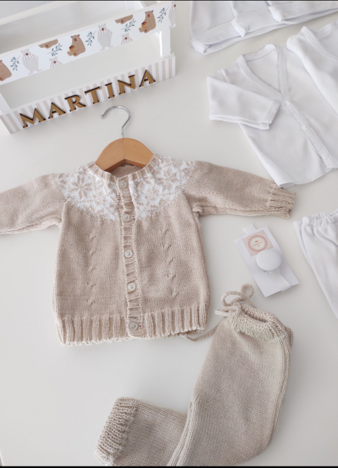 Saquito tejido (Beige) - comprar online