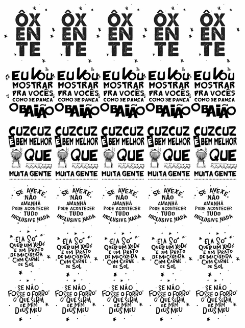 Decalque Hidro Transfer folha A4 - Frases Cordel 1 - comprar online