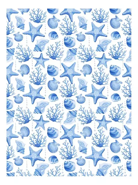 Decalque Hidro Transfer - Estrelas do Mar e conchas - comprar online