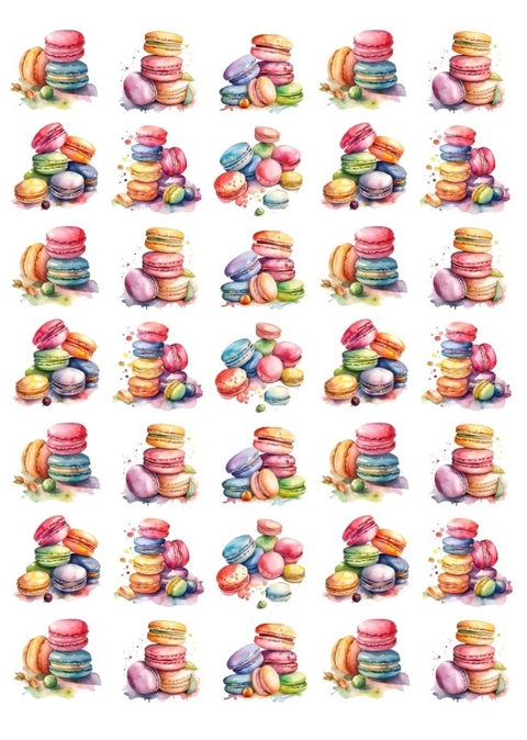 Decalque Hidro Transfer - Macarons P - comprar online