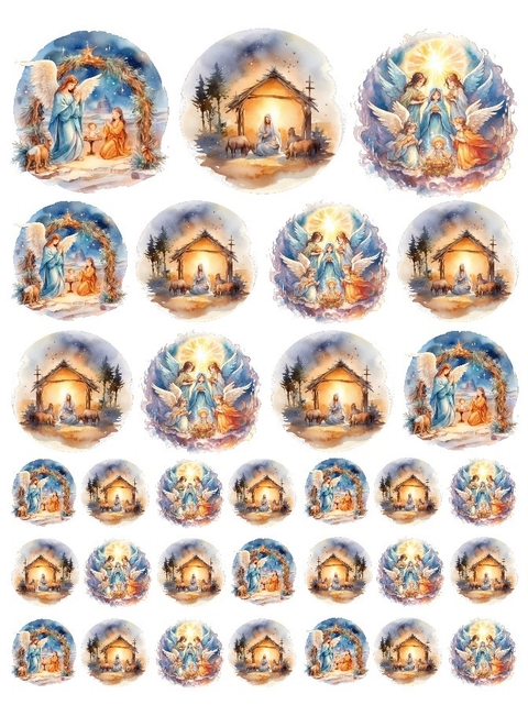 Decalque Hidro Transfer - Natal - Presépio 1 - comprar online
