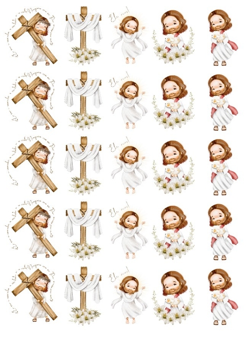 Decalque Hidro Transfer - Páscoa Cristã Jesus Cruz 2 - comprar online