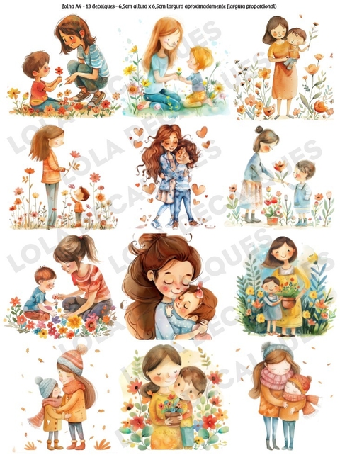 Decalque Hidro Transfer - Dia das Mães - Abraço de Mãe 2 - comprar online