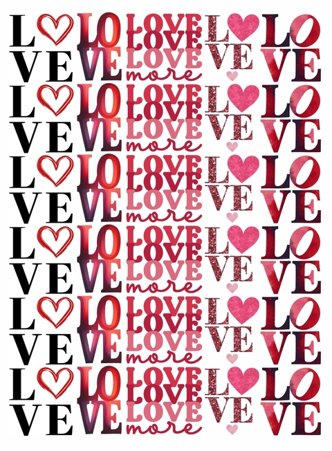 Decalque Hidro Transfer - Amor - Love vários - comprar online