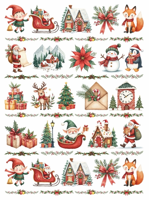 Decalque Hidro Transfer - Desenhos Natal Vários P - comprar online
