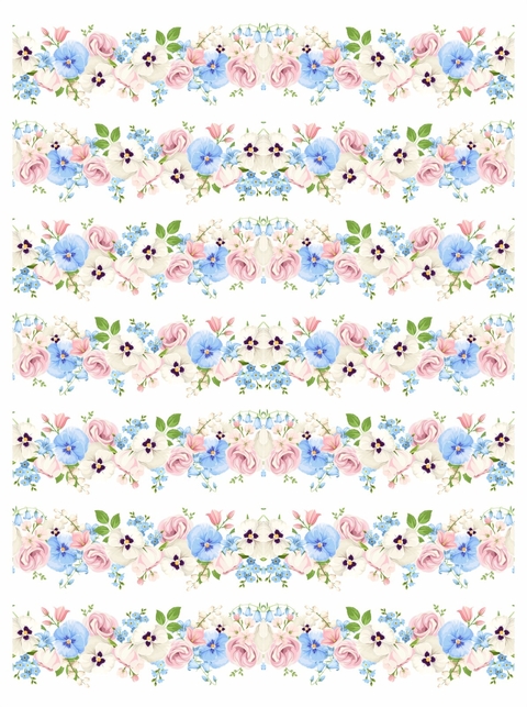 Decalque Hidro Transfer - Flores - Barrados Amor perfeito G - comprar online