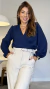 Blusa Manga Longa Transpasse Lis - FLUAH