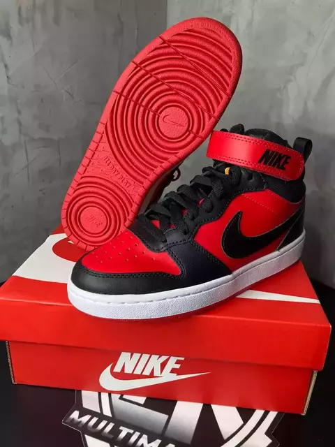 Tênis Nike Court Borough Mid 2 GS (vermelho)