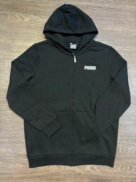 Moletom Puma com Capuz Essentials Small Logo FZ Hoodie Preta - comprar online